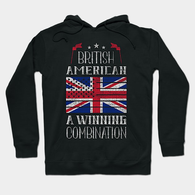 Britain American, A Winning Combination Hoodie by Family Heritage Gifts